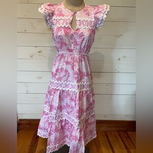 SAIL to SABLE Flutter Sleeve Ric-Rac dress